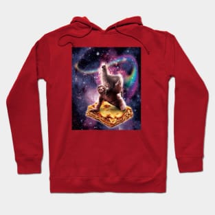 Llama Riding Sloth on Lasagna Hoodie